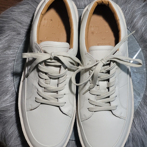 Mr. B's Collection Cream Leather Men's Sneaker Size 10 - Picture 9 of 13